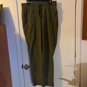 GapFit Mens Athletic Pants Medium Tall Green Drawstring Activewear
